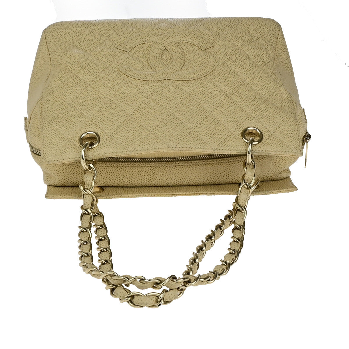 Chanel Petite Timeless Tote Stitched Calfskin, BEIGE, CALFSKIN, Shoulder bag