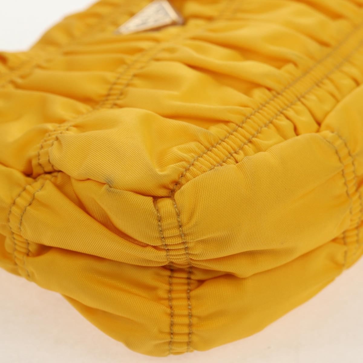 Prada Pochette Tessuto Gaufre, YELLOW, NYLON, Clutche & pouche