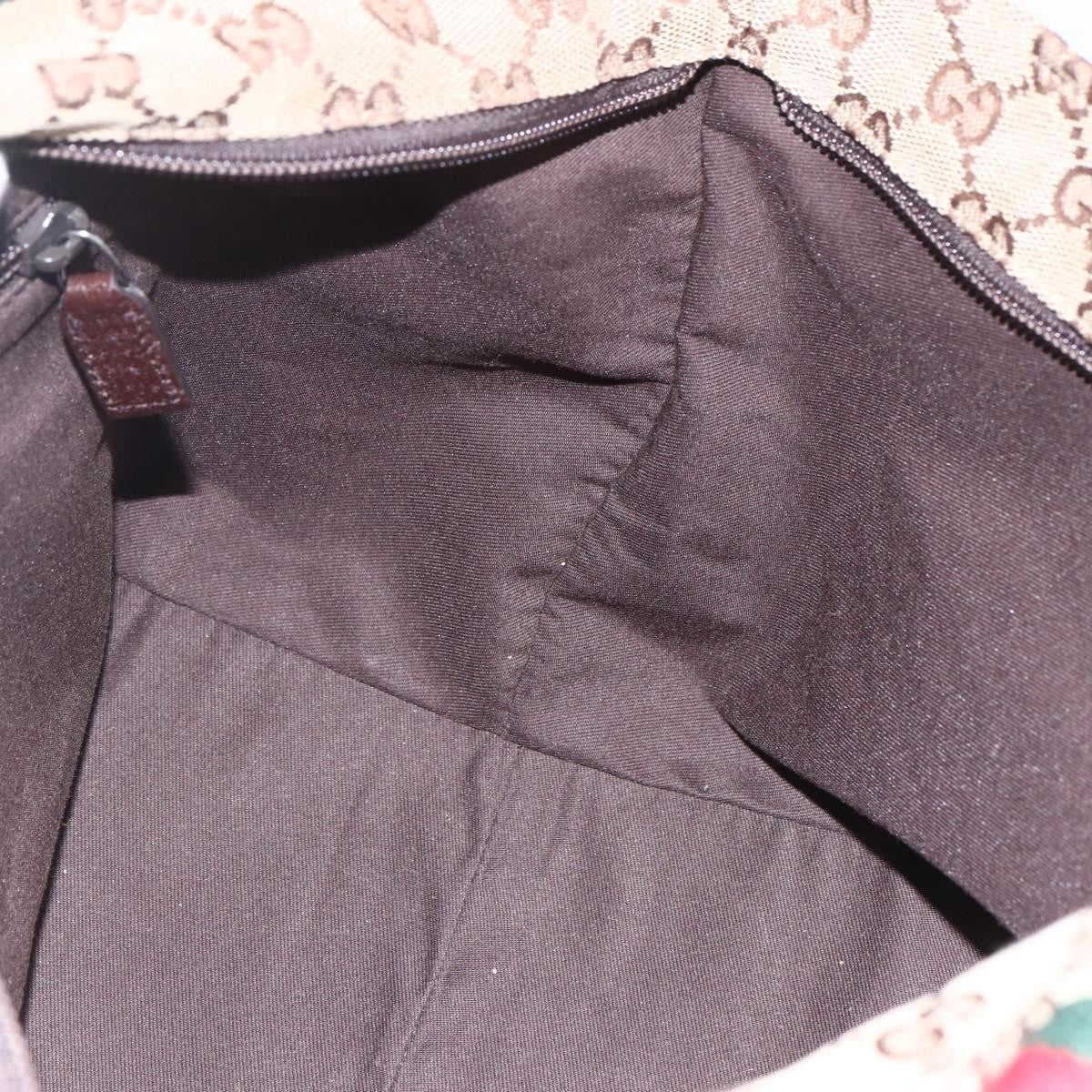 Gucci Web Zip Tote GG Canvas, BEIGE, CANVAS, Handbag