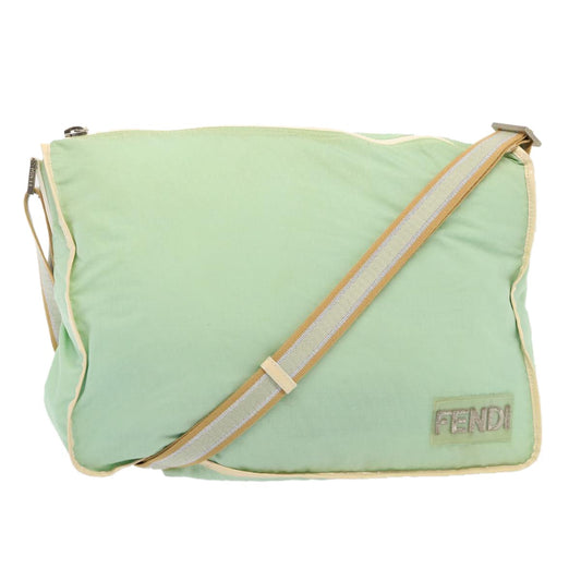 Fendi Vintage FF Zip Shoulder Bag Zucchino Canvas, Green, Canvas, Shoulder Bag