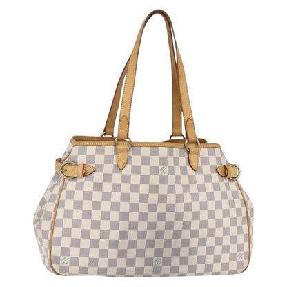 Louis Vuitton Batignolles Handbag Damier, WHITE, CANVAS, Tote bag