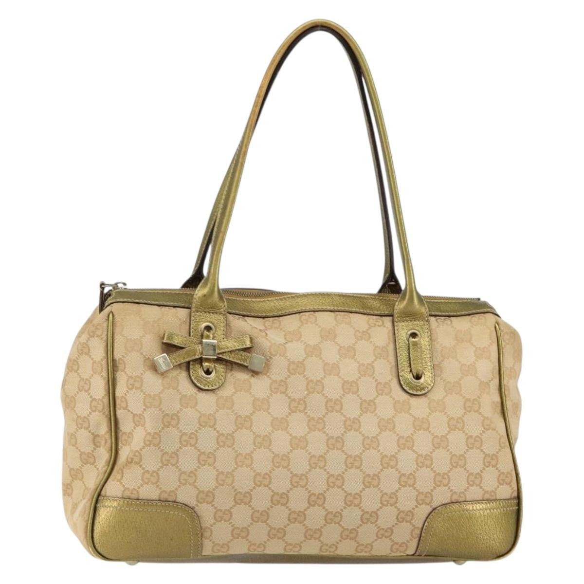 Gucci Princy Zip Tote GG Canvas, BEIGE, CANVAS, Shoulder bag