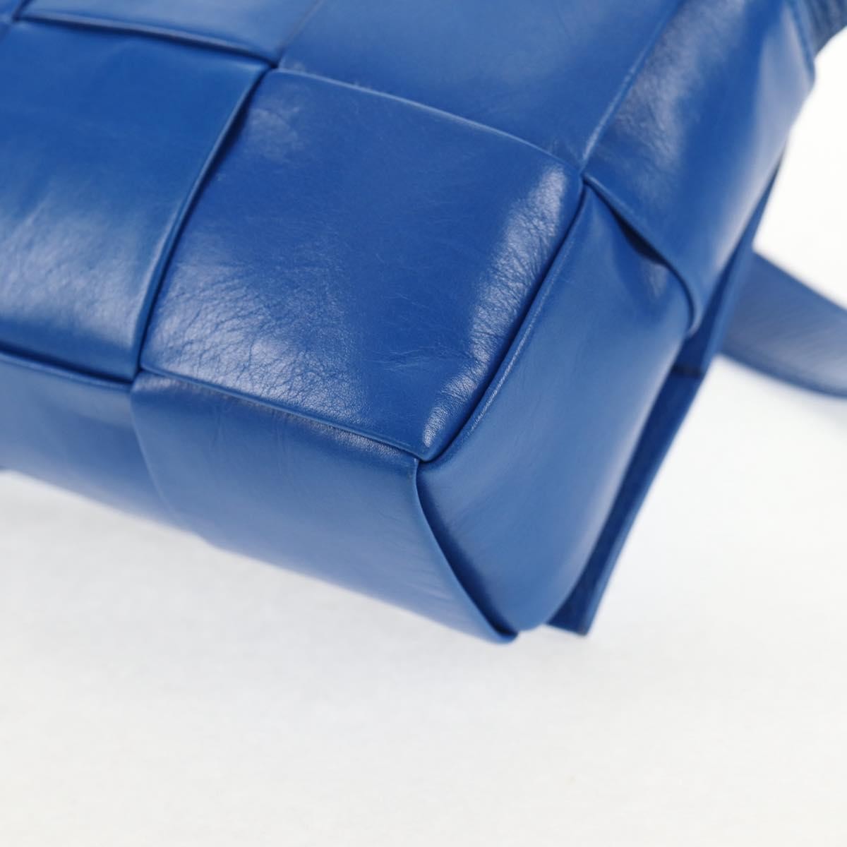 Bottega Veneta Fun Cassette Crossbody Bag Maxi Intrecciato Leather, BLUE, LEATHER, Crossbody bag