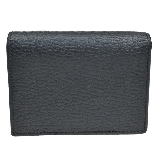 Gucci GG Marmont Flap Card Case Leather, BLACK, LEATHER, Wallets