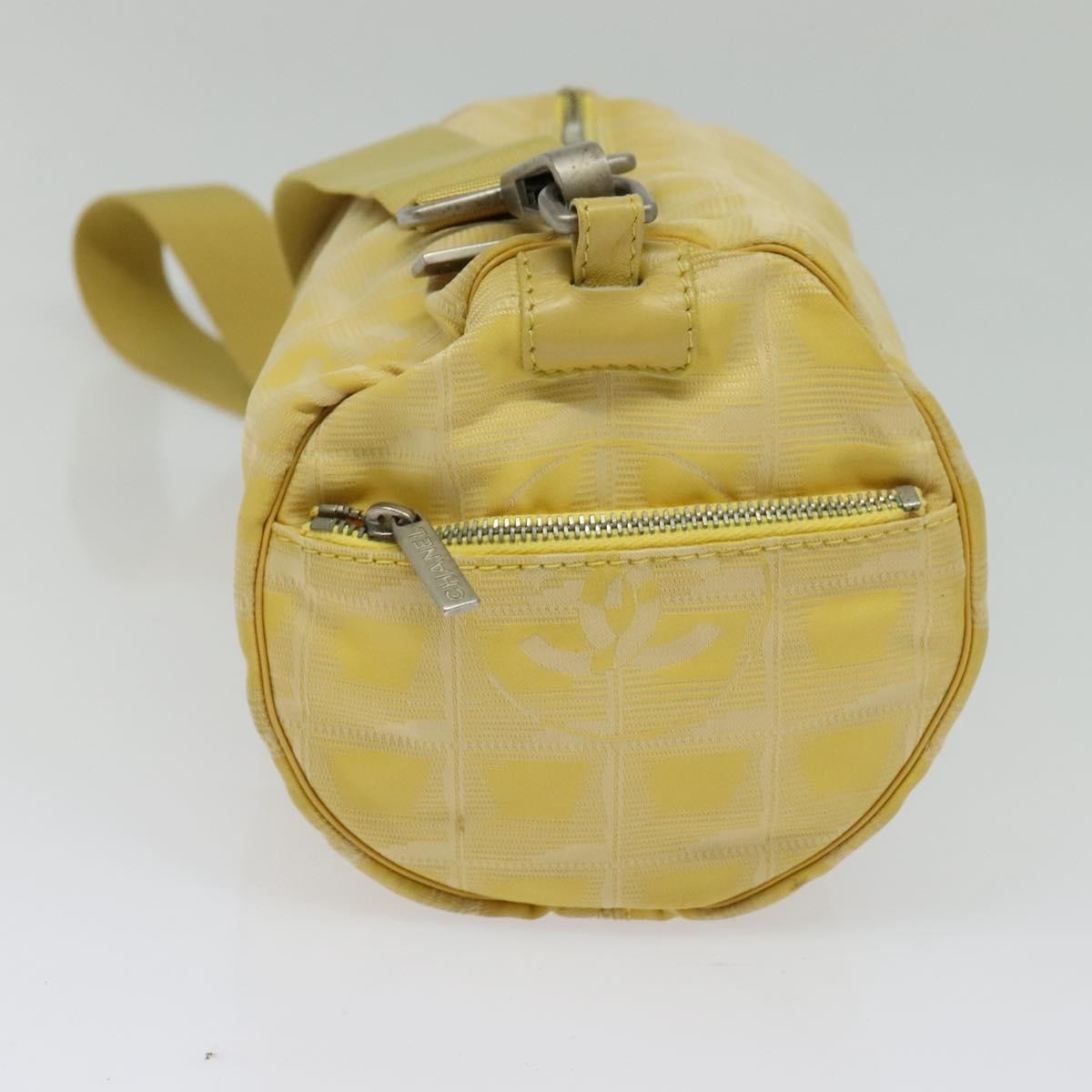 Chanel Travel Line Barrel Bag Nylon, YELLOW, NYLON, Travel bag