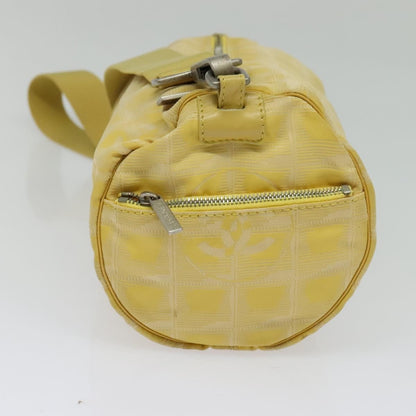 Chanel Travel Line Barrel Bag Nylon, YELLOW, NYLON, Travel bag