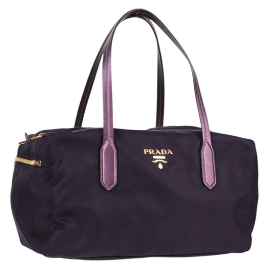 Prada Vintage Boston Bag Nylon, PURPLE, NYLON, Bag