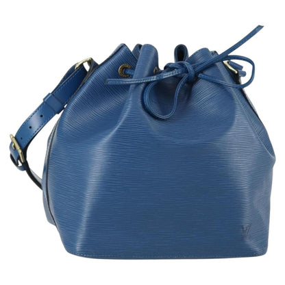 Louis Vuitton Petit Noe Handbag Epi Leather, BLUE, LEATHER, Shoulder bag