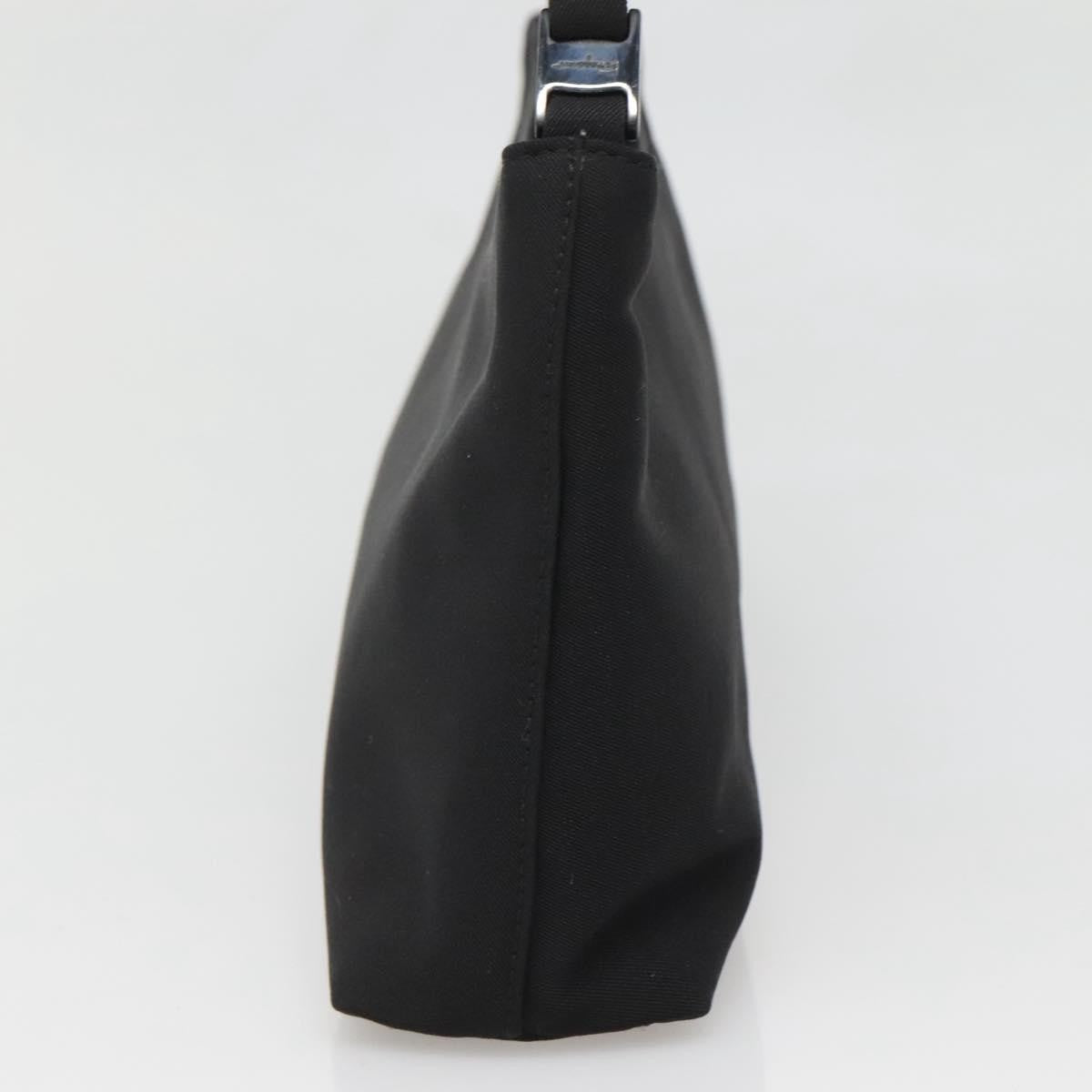 Salvatore Ferragamo Vala Shoulder Bag Nylon, BLACK, NYLON, Shoulder bag