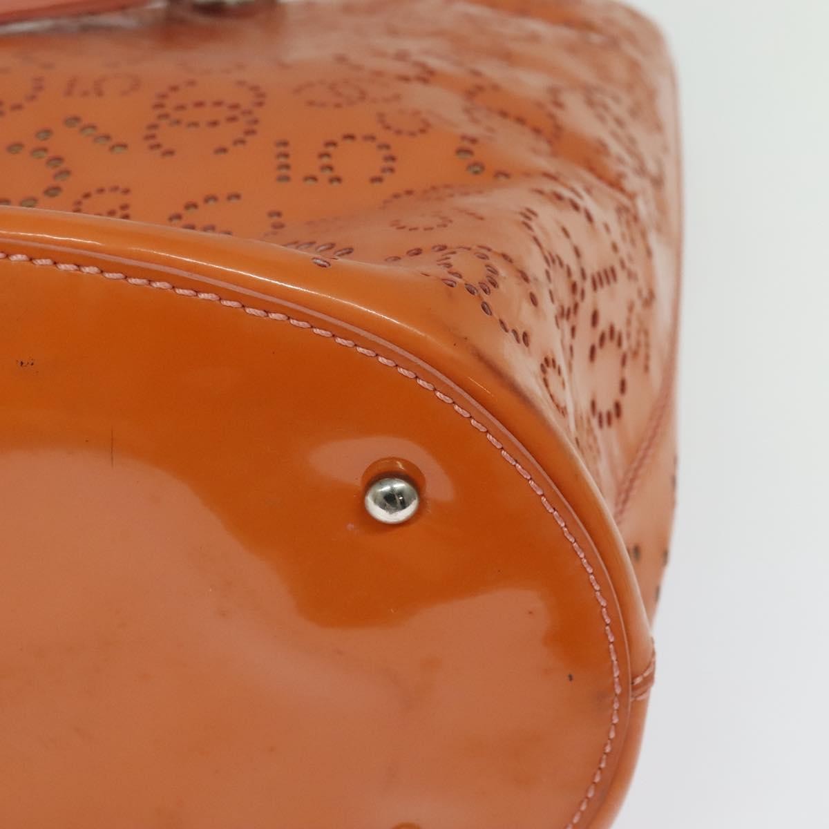 Chanel CC No.5 Shopping Tote Perforated Patent, ORANGE, PATENT_LEATHER, Handbag