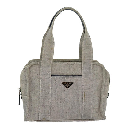 Prada Vintage Handbag Canvas, GRAY, CANVAS, Handbag