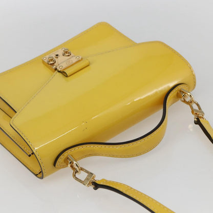 Louis Vuitton Monceau Handbag Vernis, Yellow, Patent Leather, Handbag