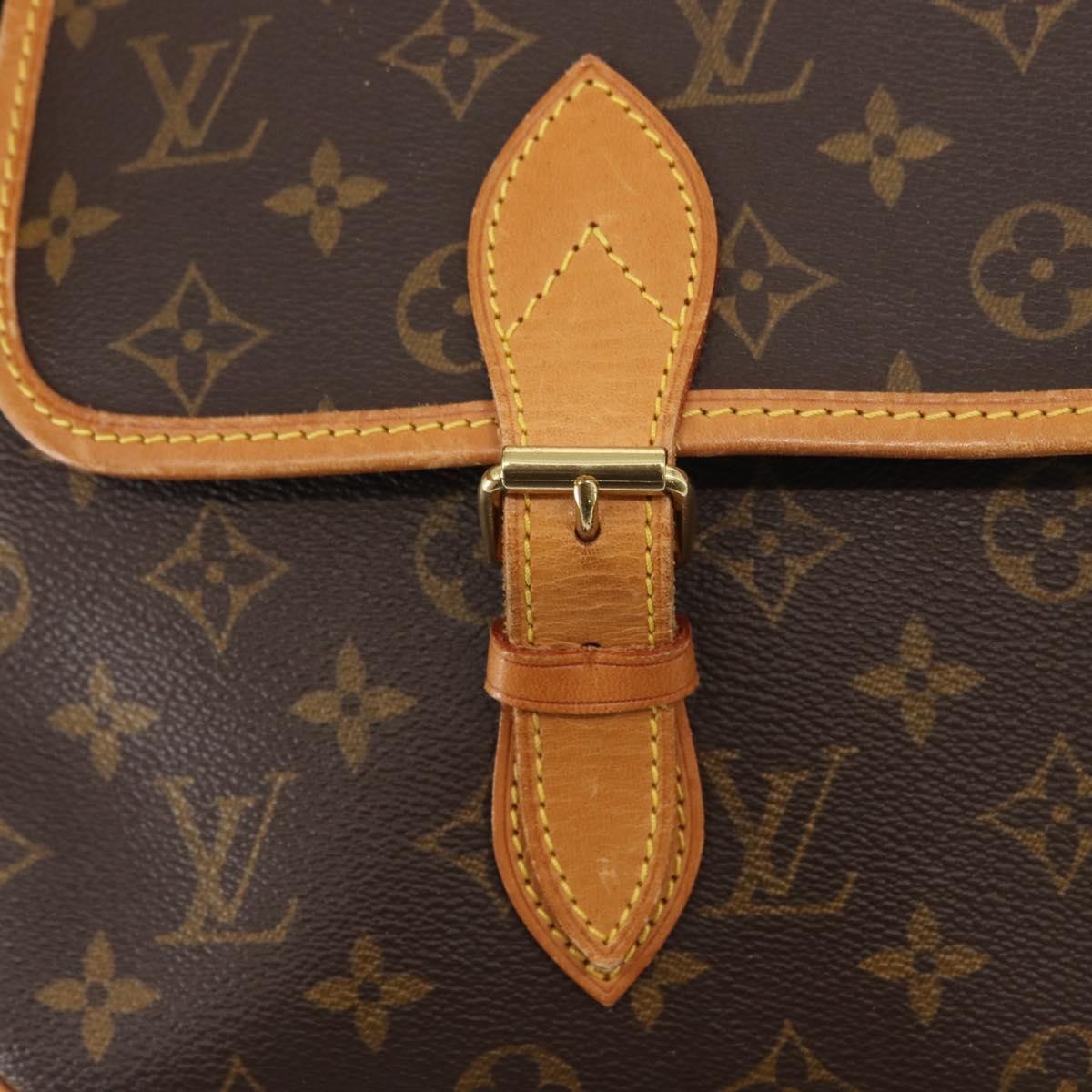Louis Vuitton Sac Gibeciere Messenger Bag Monogram Canvas, BROWN, CANVAS, Shoulder bag