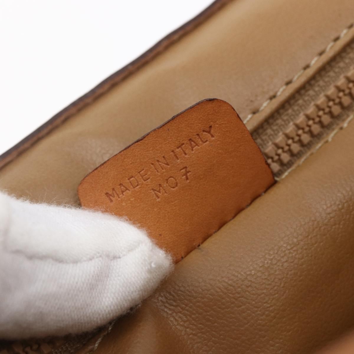 Celine Vintage Macadam Shoulder Bag Canvas and Leather, BROWN, PVC, Shoulder bag