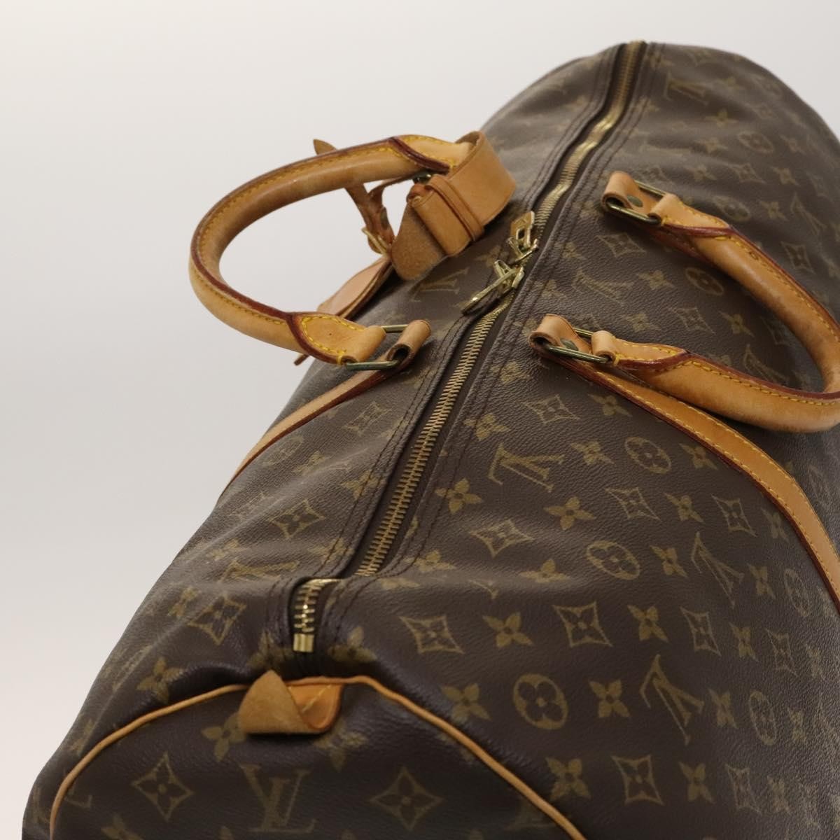 Louis Vuitton Keepall Bag Monogram Canvas, BROWN, CANVAS, Travel bag