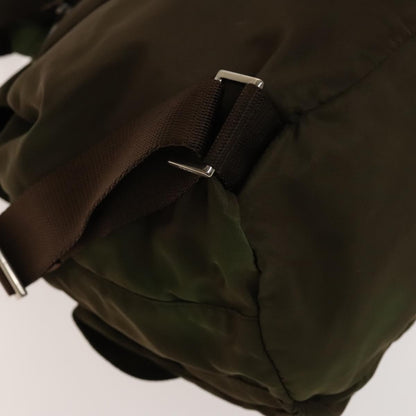 Prada Double Front Pocket Backpack Tessuto, KHAKI, NYLON, Backpack