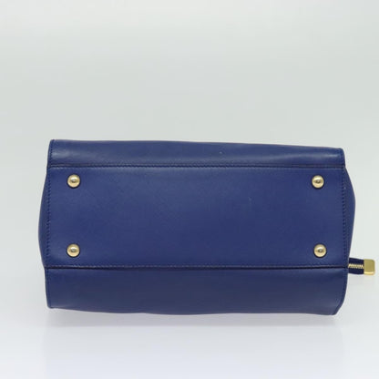 Salvatore Ferragamo Beky Tote Saffiano Leather, BLUE, LEATHER, Tote bag