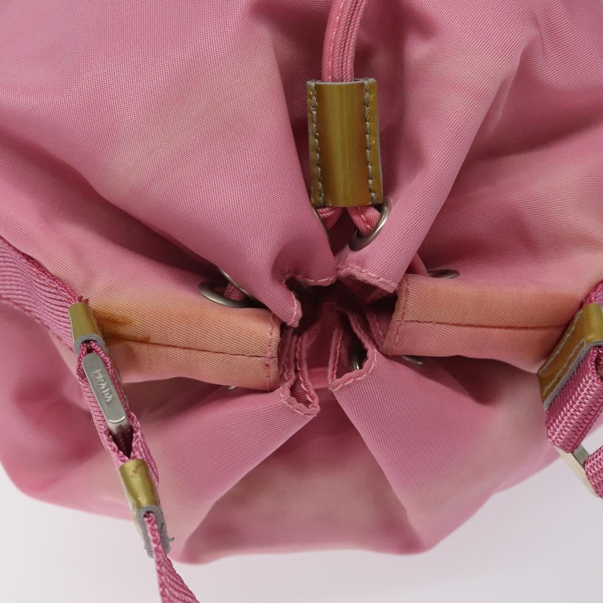Prada Drawstring Bucket Bag Tessuto, PINK, NYLON, Handbag