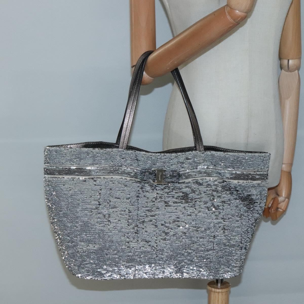 Salvatore Ferragamo Vala tote Nylon, SILVER, NYLON, Tote bag