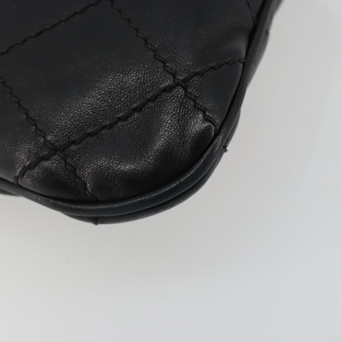 Chanel Chain Tote Leather, Black, Leather, Shoulder Bag