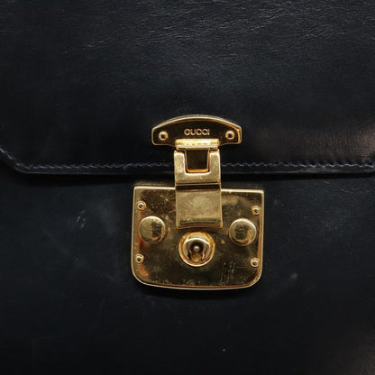 Gucci Lady Lock Leather, NAVY, LEATHER, Handbag