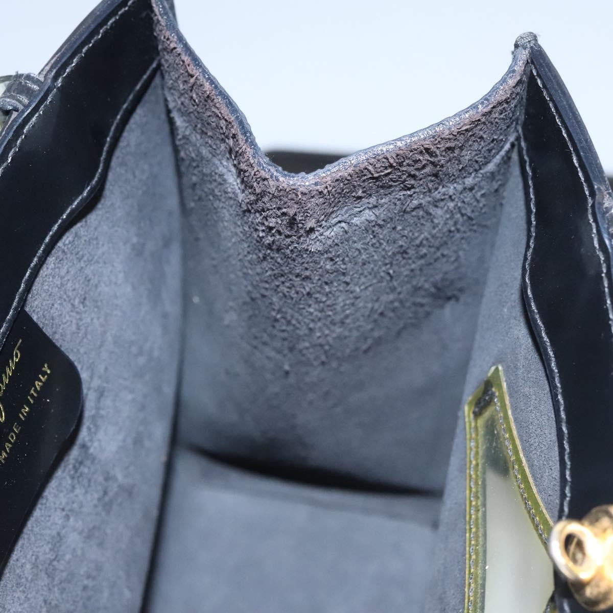 Salvatore Ferragamo Shopper Tote Patent Leather, BLACK, LEATHER, Tote bag