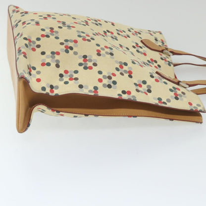 Burberry Open Tote Printed Canvas, BEIGE, CANVAS, Tote bag