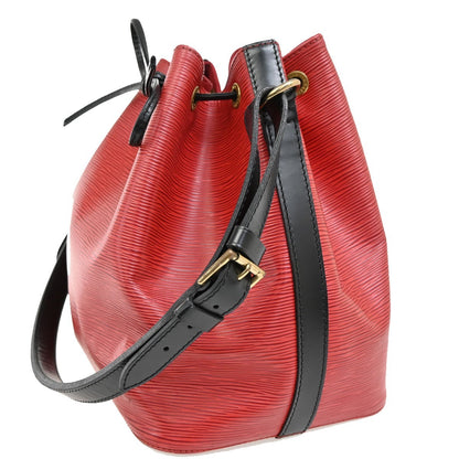 Louis Vuitton Bicolor Petit Noe Handbag Epi Leather, RED, LEATHER, Shoulder bag