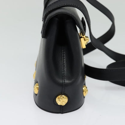 Salvatore Ferragamo Flap Shoulder Bag Leather, NAVY, LEATHER, Shoulder bag