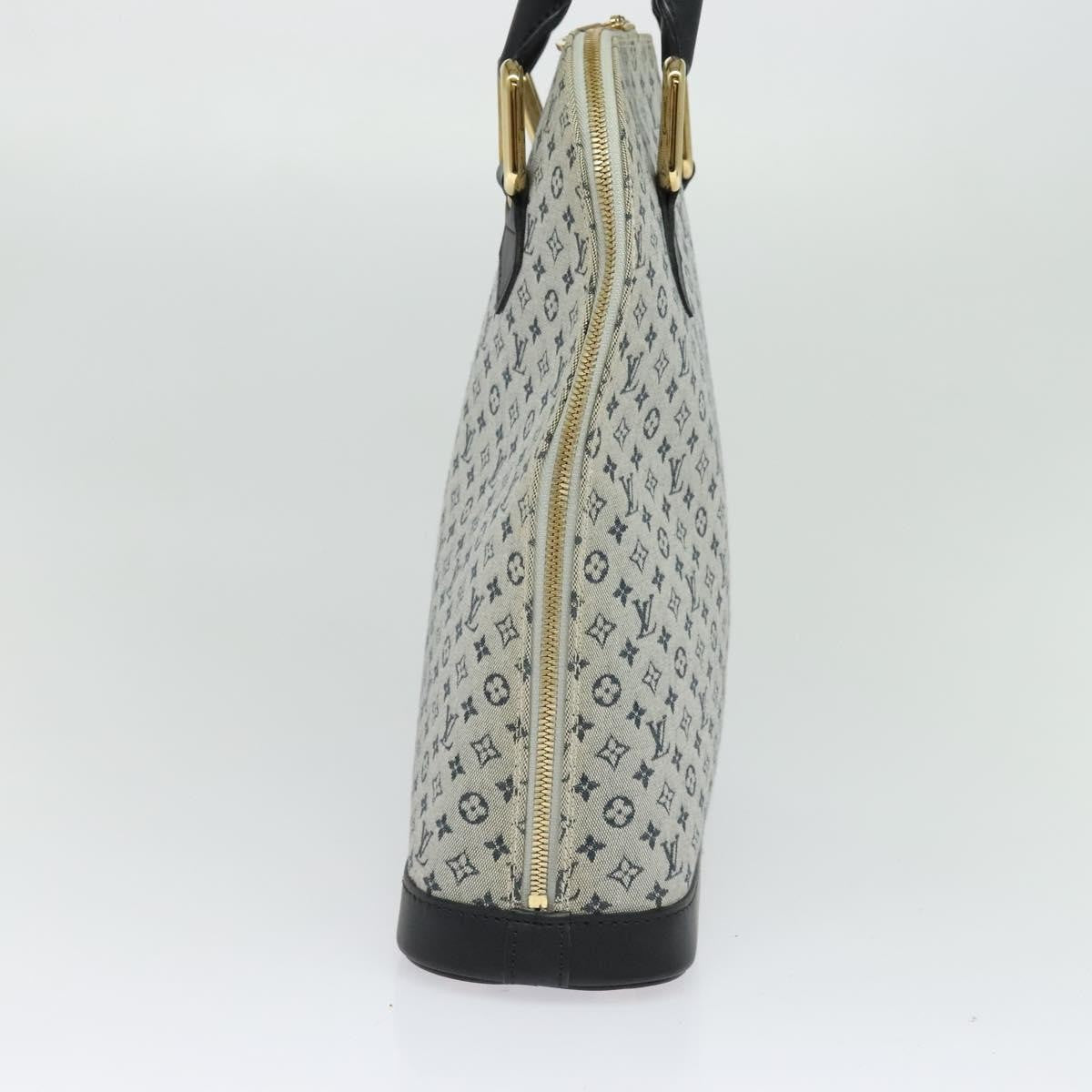 Louis Vuitton Alma Handbag Mini Lin, BLUE, CANVAS, Handbag