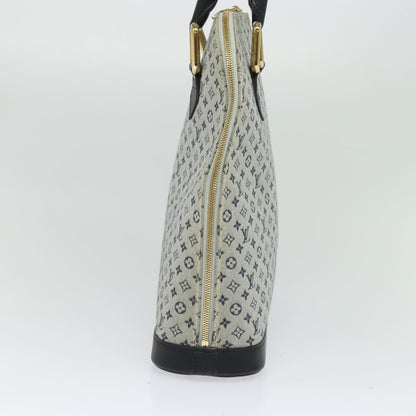 Louis Vuitton Alma Handbag Mini Lin, BLUE, CANVAS, Handbag