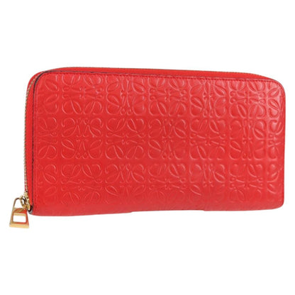Loewe Anagram Wallet Leather, RED, LEATHER, Wallets