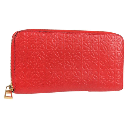 Loewe Anagram Wallet Leather, RED, LEATHER, Wallets
