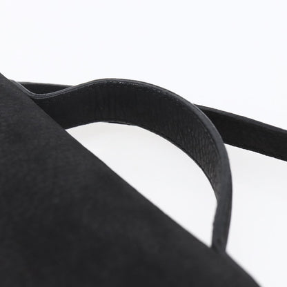 Celine Circle Logo Shoulder Bag Leather, BLACK, LEATHER, Shoulder bag