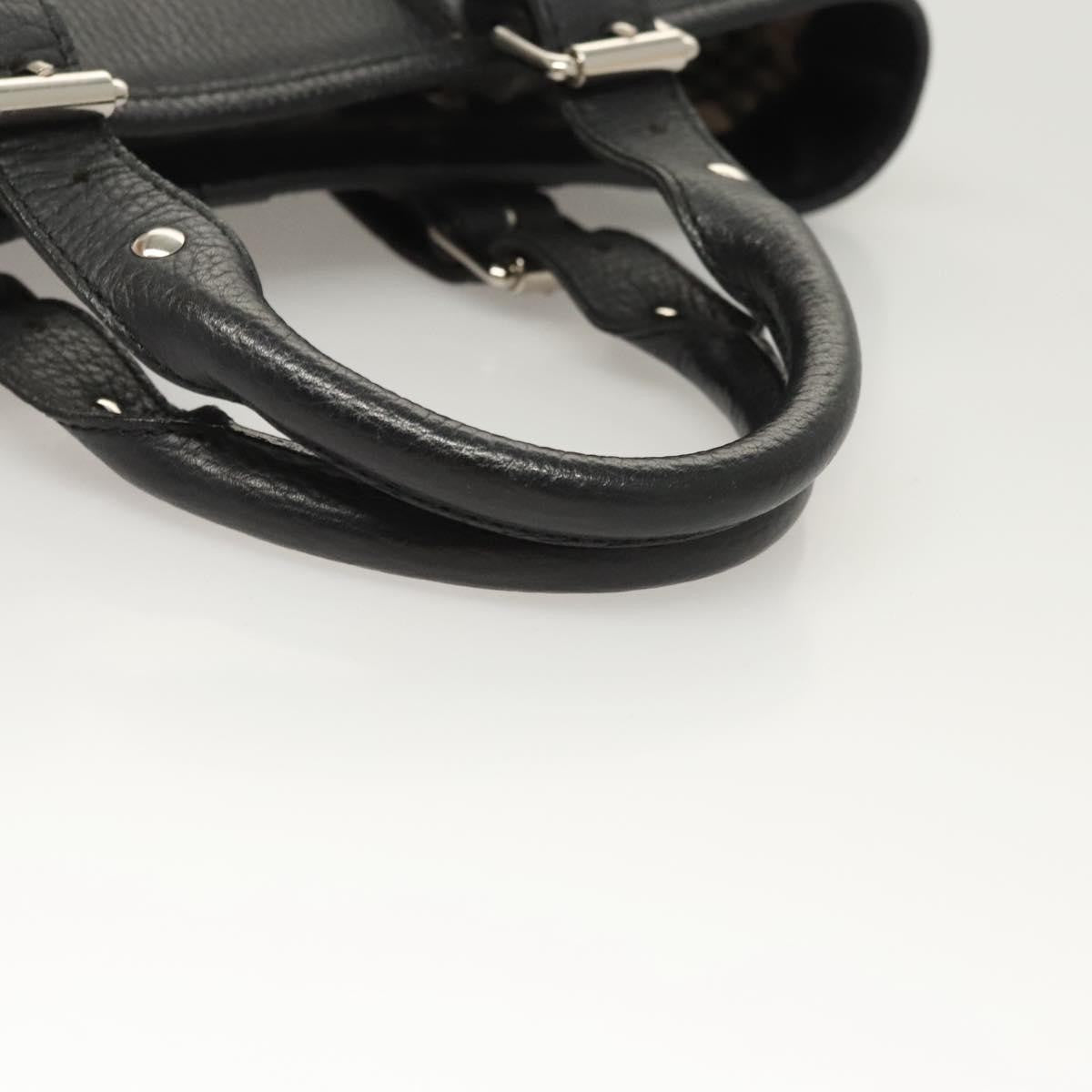 Burberry Vintage Handbag Leather, BLACK, LEATHER, Handbag