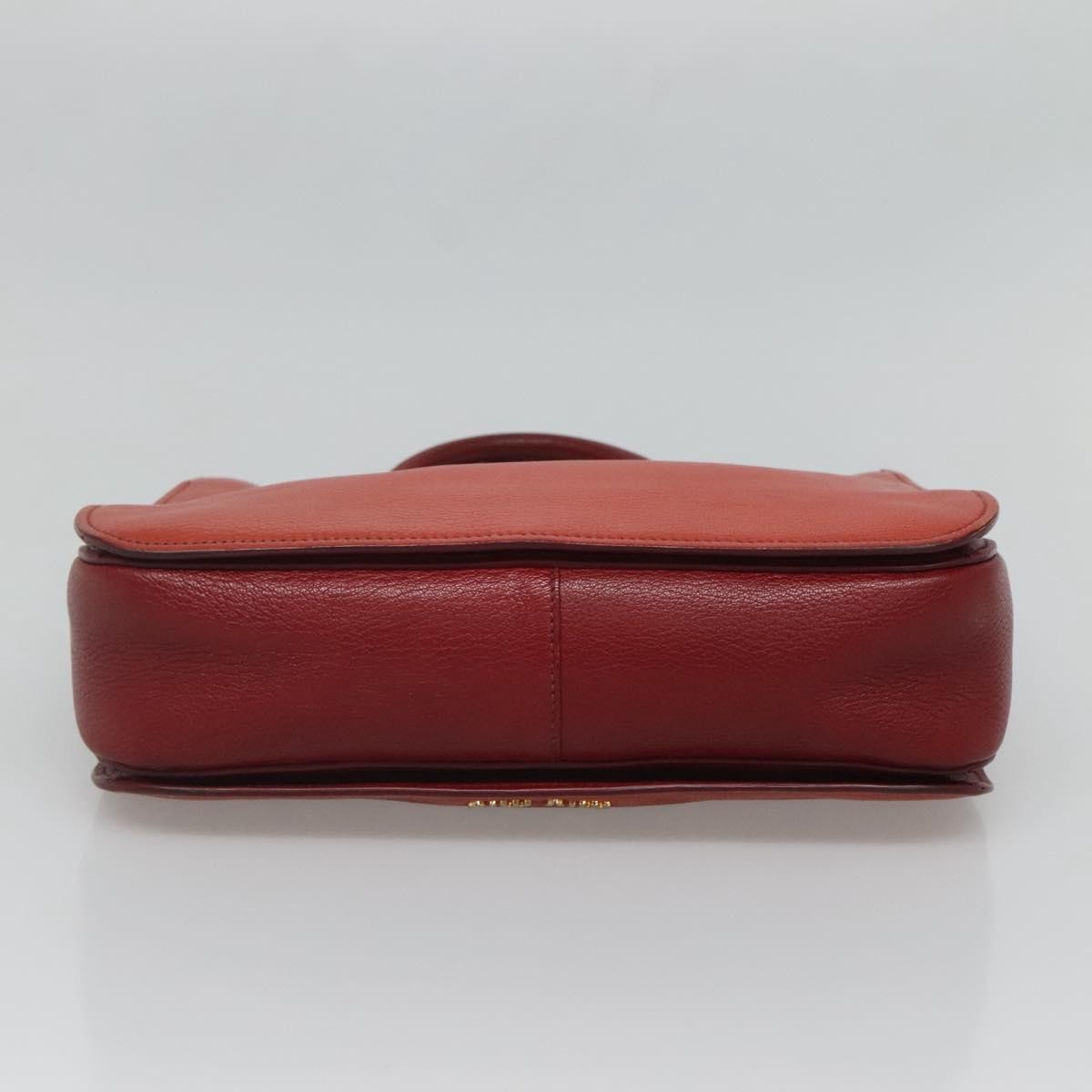 Miu Miu Madras Convertible Lock Tote Leather, RED, LEATHER, Handbag