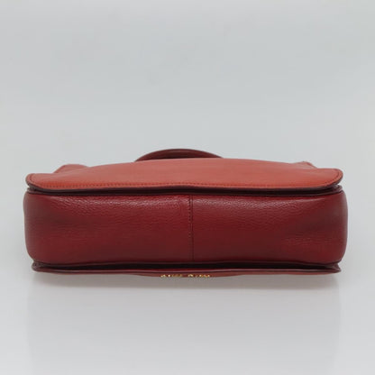 Miu Miu Madras Convertible Lock Tote Leather, RED, LEATHER, Handbag