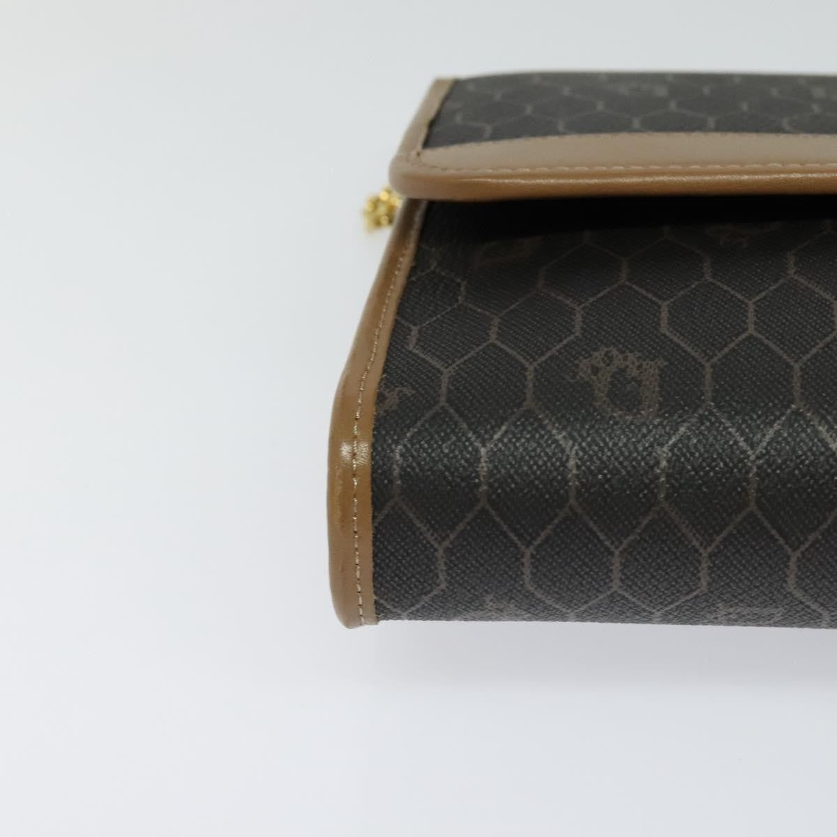 Christian Dior Vintage Honeycomb chain Canvas, BLACK, CANVAS, Handbag