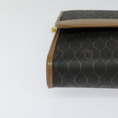 Christian Dior Vintage Honeycomb chain Canvas, BLACK, CANVAS, Handbag