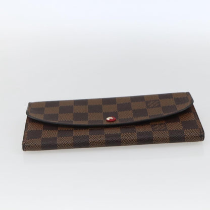 Louis Vuitton Emilie Wallet Damier, BROWN, CANVAS, Wallets