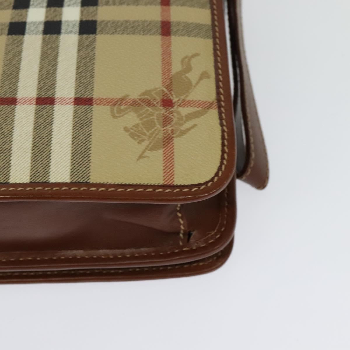 Burberry Nova check Pochette Canvas, BEIGE, CANVAS, Clutche & pouche