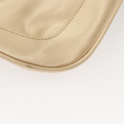 Gucci Chain Flap Shoulder Bag Satin, BEIGE, GOLD, Shoulder bag