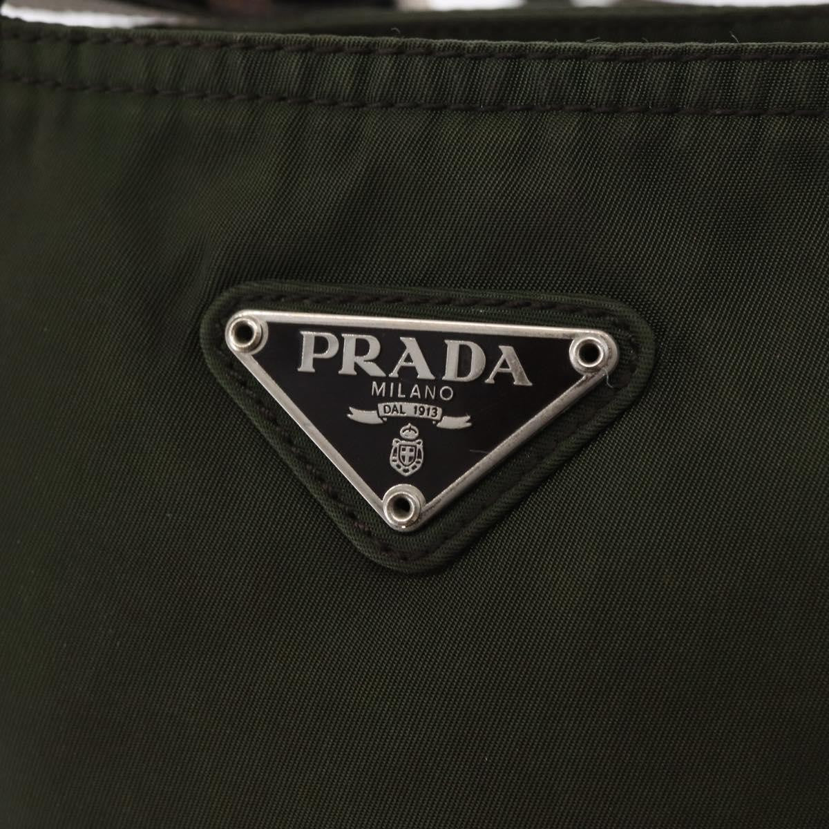 Prada Flat Messenger Bag Tessuto, KHAKI, NYLON, Shoulder bag