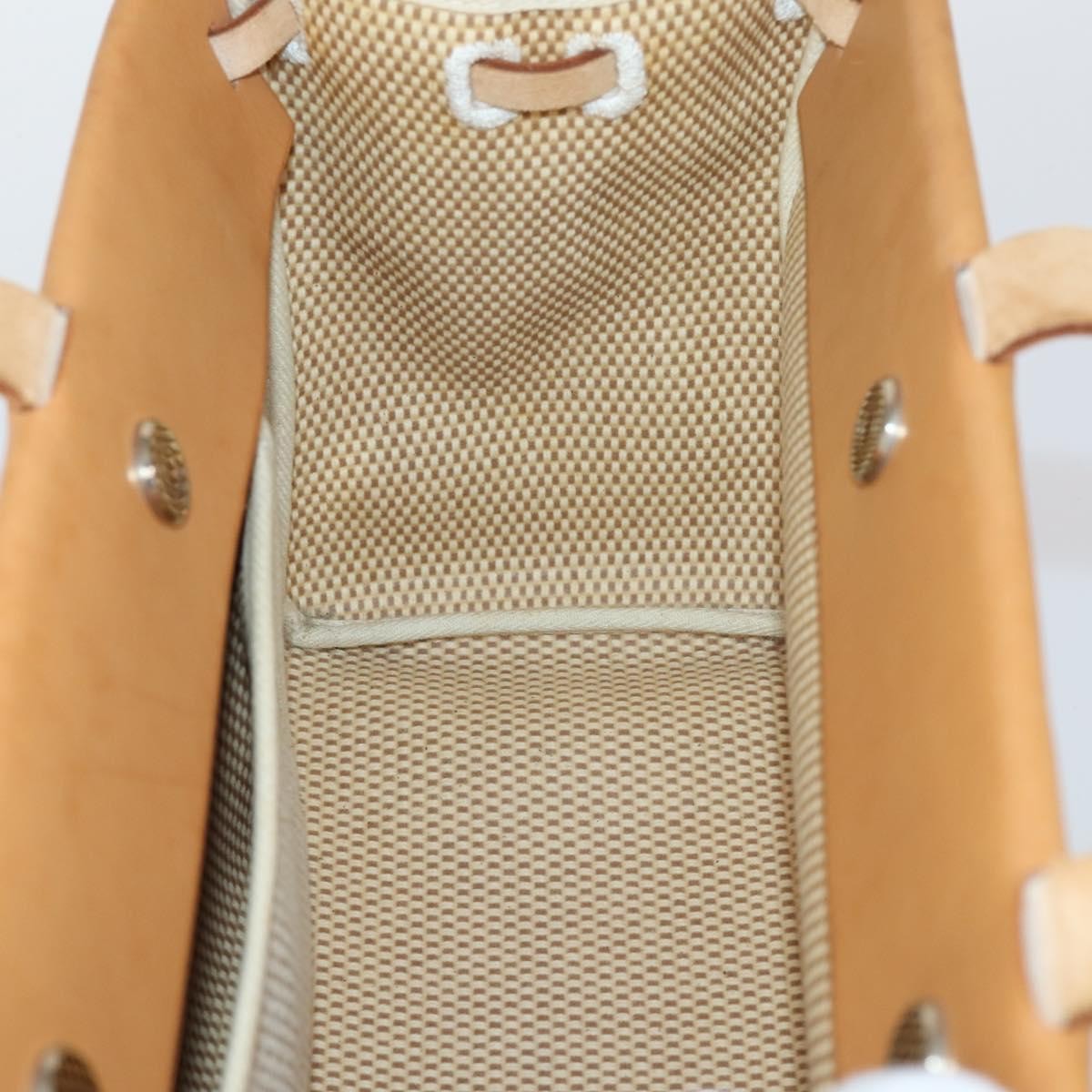 Hermes Herbag Cabas Toile and Leather, BEIGE, CANVAS, Tote bag
