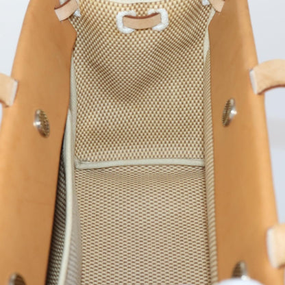 Hermes Herbag Cabas Toile and Leather, BEIGE, CANVAS, Tote bag