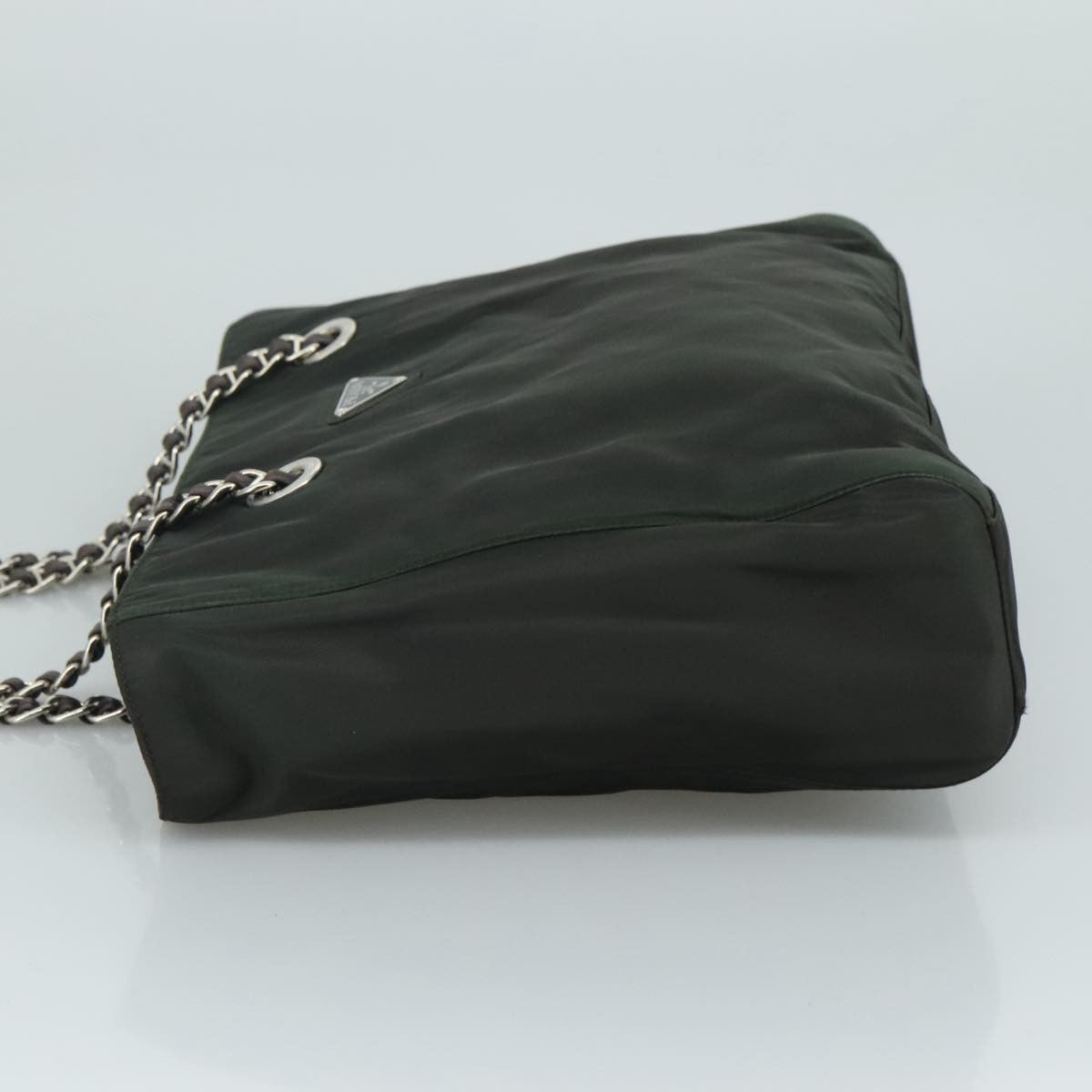 Prada Vintage Chain Tote Tessuto, KHAKI, NYLON, Tote bag