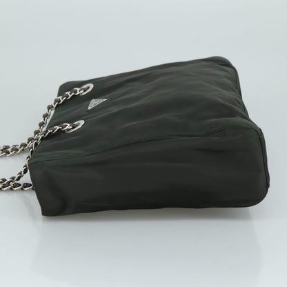 Prada Vintage Chain Tote Tessuto, KHAKI, NYLON, Tote bag