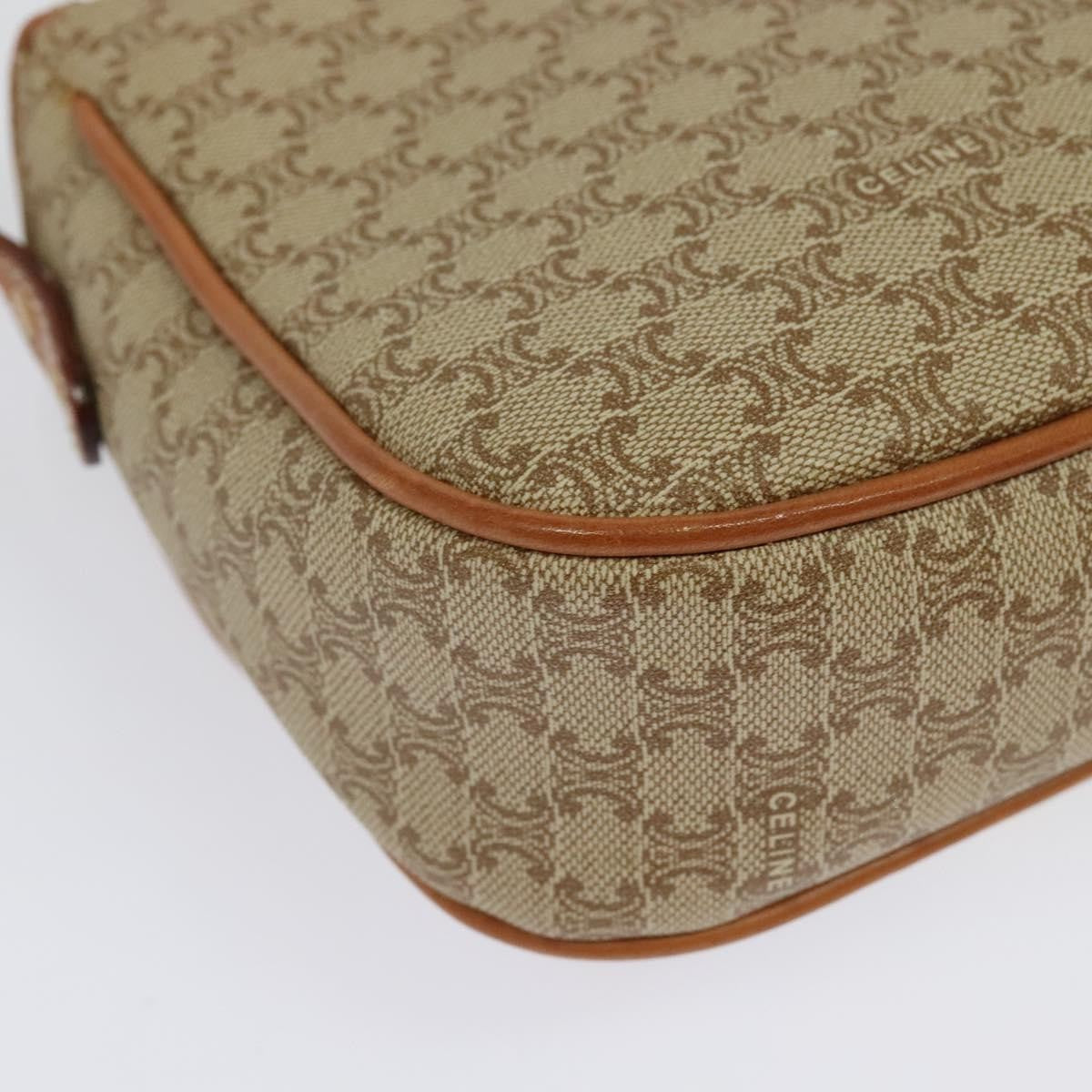 Celine Vintage Macadam Shoulder Bag Canvas, BEIGE, CANVAS, Shoulder bag