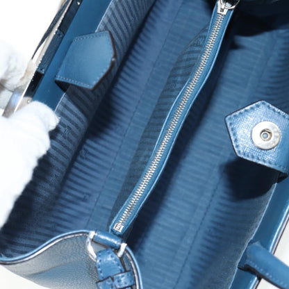 Fendi 2Jours Bag Leather, BLUE, LEATHER, Handbag