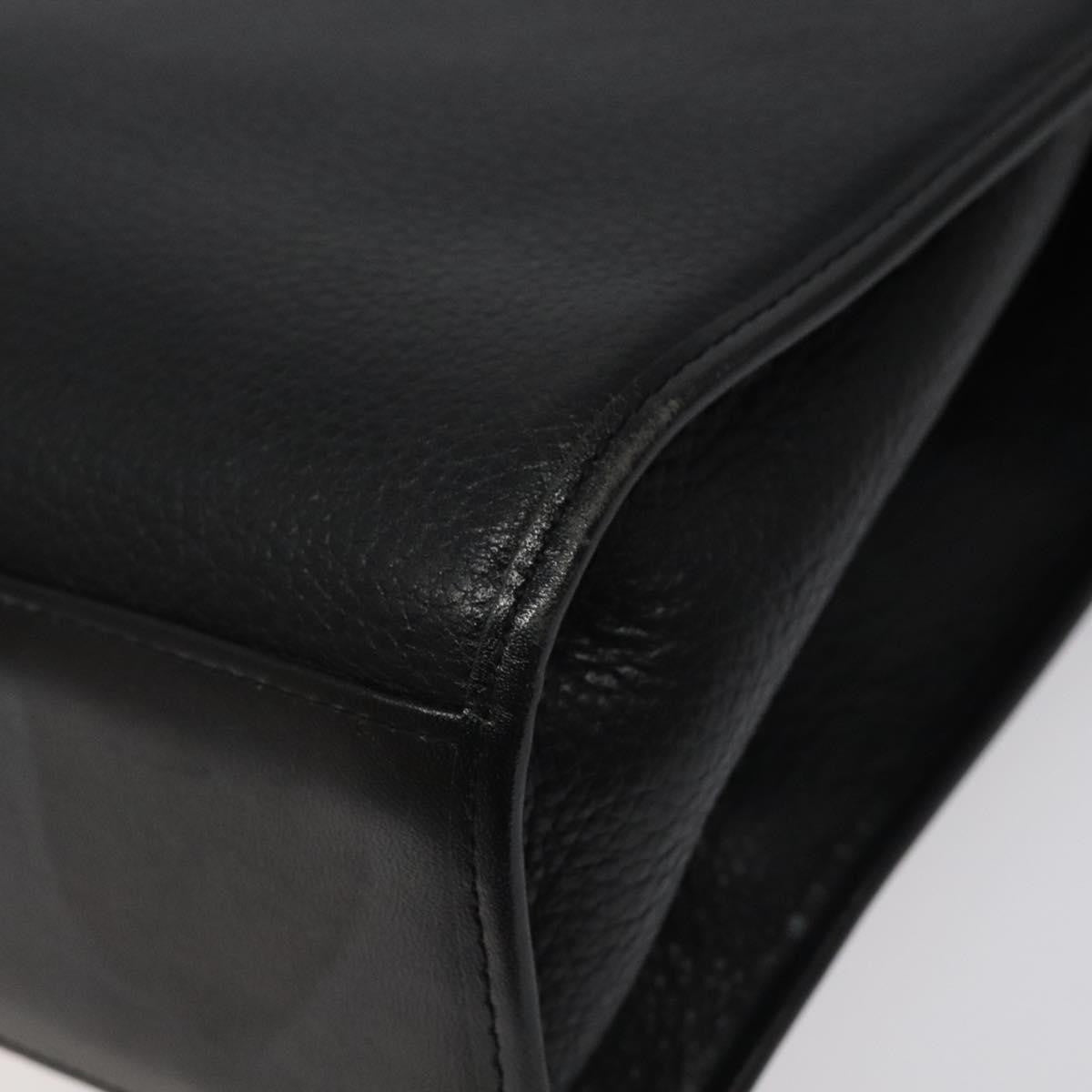 Burberry Convertible Briefcase Leather with London Check Coated Canvas, BLACK, LEATHER, Briefcase